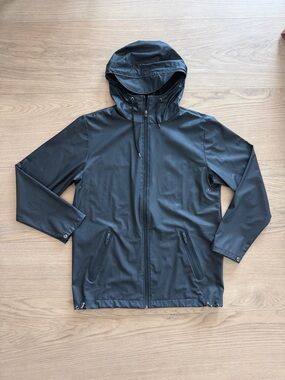 Rains Women's Black Hooded Raincoat Jacket - XS/S